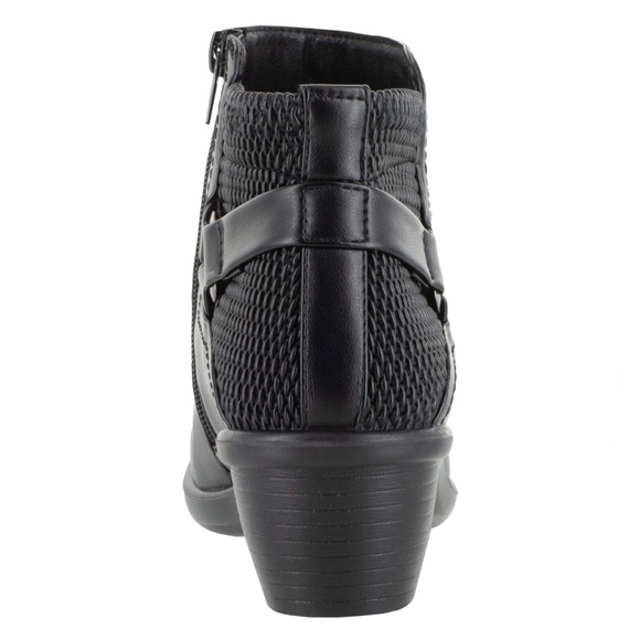 Easy Street Women's Dawnta Pleated Ankle Boots sz 8 Wide Black - Picture 4 of 6